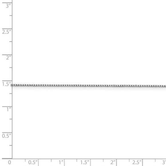 1mm, 10k White Gold, Box Chain Necklace, 24 Inch - Picture 5 of 8